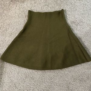 Zara khaki mini knitted skirt